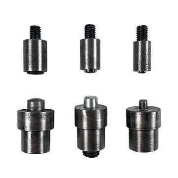 QWORK - Hand Press Heavy Duty Eyelet Grommet Machine Punch Tool Kit with 3 Dies and 1500 Pcs Silver Grommets