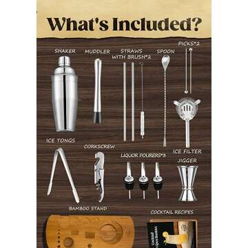 KITESSENSU Cocktail Shaker Set for Perfect Mixing