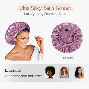 YANIBEST Adjustable Satin Hair Bonnet for Sleeping