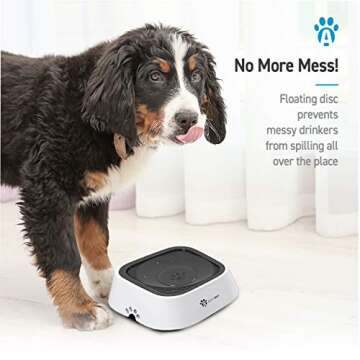 AnyPet No-Spill Dog Water Bowl, Anti-Splash Pet Slow Drinking Water Feeder, Spill Proof Travel Bowls for Large Medium Small Dogs and Cats