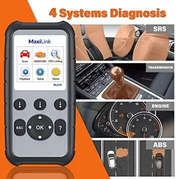 Autel MaxiLink ML629 Automotive OBD2 Scanner, 2025 Newer Model Upgraded of AL619, ML619, Car Code Reader Check Engine ABS SRS Transmission Diagnostic Scan Tool with Auto VIN, Ready Test, DTC Lookup