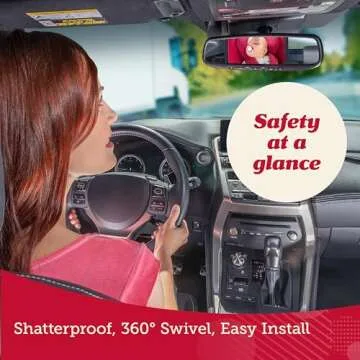 Lusso Gear Baby Backseat Mirror for Car. Largest and Most Stable Mirror with Premium Matte Finish, C...
