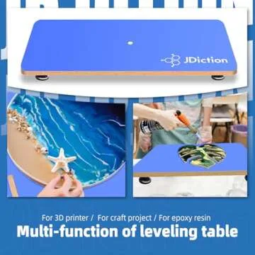 Extra Large Leveling Table for Resin - Resin Leveling Table for Epoxy Resin, 22.8''x 15'' Nonstick Surface, Height & Angular Leveling Feet, Multipurpose No Installation Required Resin Leveling Board