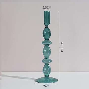 Nordic Glass Candle Holders Romantic Dinner Candlestick Holders Decorative Handmade Candle Holders f...