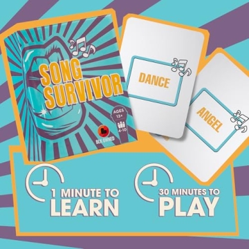 Song Survivor: Ultimate Music Party Card Game for Ages 13+