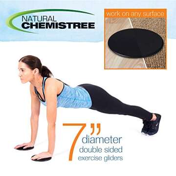 Natural Chemistree Ab Roller, Core Sliders, and Speed Jump Rope (3-Piece Set) Workout and Exercise Bundle | Build Strength and Lean Muscle, Burn Fat | Home Gym Training Equipment