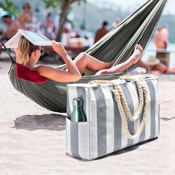 Becokan Beach Bags for Women Waterproof Large Swim Tote