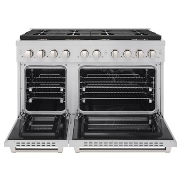 ZLINE 48" Dual Fuel Range with 8 Brass Burners