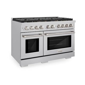 ZLINE 48" Dual Fuel Range with 8 Brass Burners