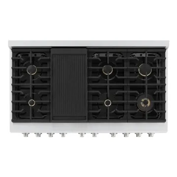 ZLINE 48" Dual Fuel Range with 8 Brass Burners