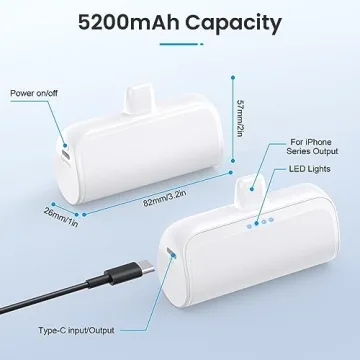 2 Pack Mini Portable Charger for iPhone Fast Charging