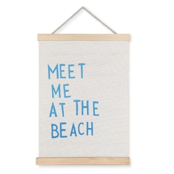 LUVADIAN Blue Beach Wall Decor - Vibrant Coastal Aesthetic Poster 12x16 Inches