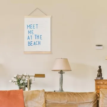 LUVADIAN Blue Beach Wall Decor Coastal Aesthetic Poster