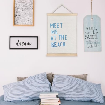 LUVADIAN Blue Beach Wall Decor Coastal Aesthetic Poster