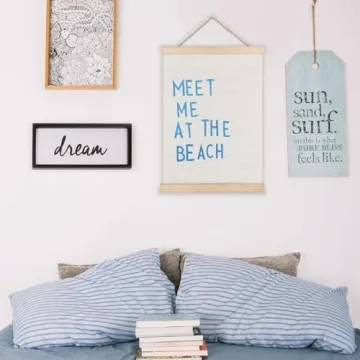 LUVADIAN Blue Beach Wall Decor Coastal Aesthetic Poster