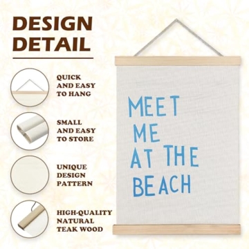 LUVADIAN Blue Beach Wall Decor Coastal Aesthetic Poster