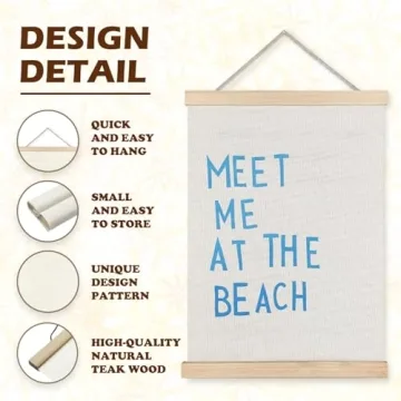 LUVADIAN Blue Beach Wall Decor Coastal Aesthetic Poster