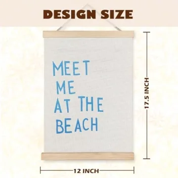 LUVADIAN Blue Beach Wall Decor Coastal Aesthetic Poster