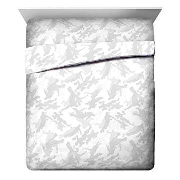 Jay Franco Fortnite Emote Camo 5 Piece Queen Bed Set - Includes Comforter & Sheet Set - Super Soft Fade Resistant Microfiber (Official Fortnite Product)