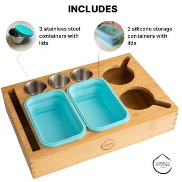 Couch Snack Tray with Cup Holder: Wooden Couch Caddy with Cup Holder, Washable Silicone Snack Contai...