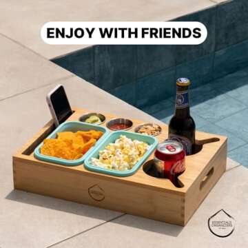 Stylish Couch Snack Tray with Cup Holder for Ultimate Comfort
