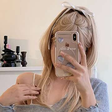 Bmobuo Satin Hair Bows - 6PCS Ponytail Holders for Women