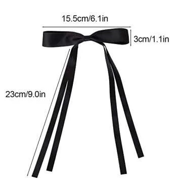 Bmobuo Satin Hair Bows - 6PCS Ponytail Holders for Women