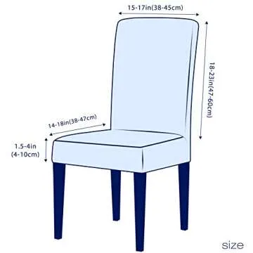 SUBRTEX Stretch Dining Chair Covers Set of 4 for Protection
