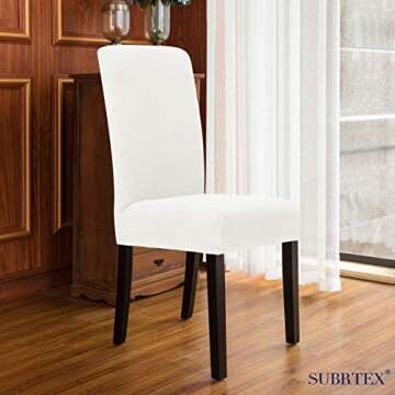 SUBRTEX Stretch Dining Chair Covers Set of 4 for Protection