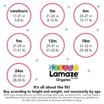 Lamaze Organic Baby baby girls Pure Organic Cotton Pull on Jogger Pants, 2 Pack Pants, Creamy Chai, 12-18 Months US