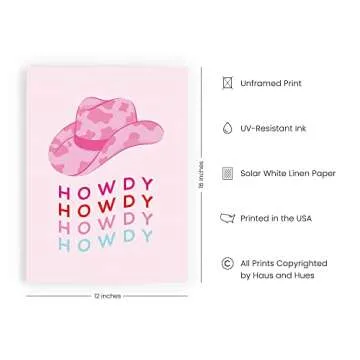 HAUS AND HUES Pink Posters Preppy Posters - Pink Posters for Room Aesthetic Preppy Paintings Dorm Wa...
