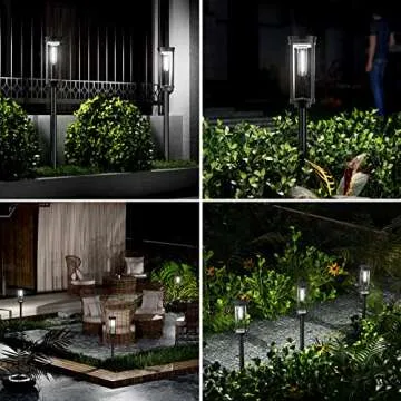ALFIOT Solar Pathway Lights Waterproof Lanterns for Outdoors