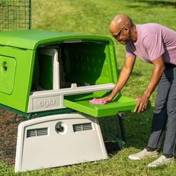 Omlet Eglu Cube Large Chicken Coop | Easy to Clean Plastic Chicken Tractor | The Most Secure Hen Hou...