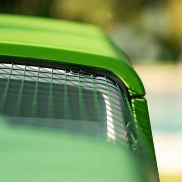 Omlet Eglu Cube Large Chicken Coop | Easy to Clean Plastic Chicken Tractor | The Most Secure Hen House for Complete Peace of Mind | Weatherproof Cool in Summer and Warm in Winter | Green