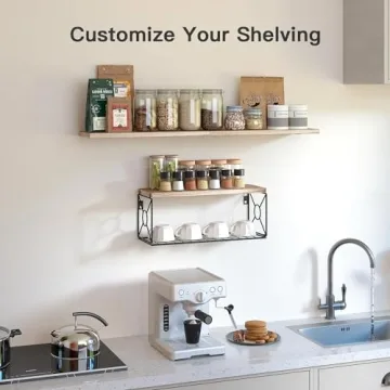 Amada Floating Bathroom Shelves with Storage Basket