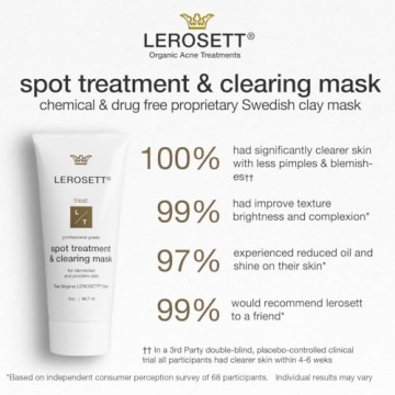 Vegan Acne Clay Mask for Oily Skin - LEROSETT