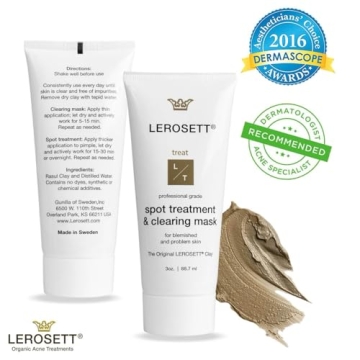 Vegan Acne Clay Mask for Oily Skin - LEROSETT