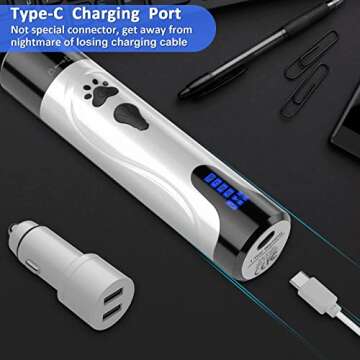 YABIFE Dog Nail Grinder, Dog Nail Trimmers and Clippers Kit, Super Quiet Electric Pet Nail Grinder, Rechargeable, for Small Large Dogs & Cats Toenail & Claw Grooming,3 Speeds, 1 Extra Grinding Wheels