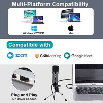 CASTRIES USB Microphone for Gaming and Streaming