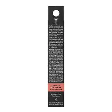 e.l.f. Glossy Lip Stain, Long-Lasting, Lightweight Lip Stain For A Sheer Pop Of Color & Subtle Gloss Finish, Vegan & Cruelty-Free, Power Mauves