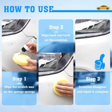 V-Vaxy Car Scratch Repair Wax,Car Buff Out Scratch, Car Paint Scratch Repair, Intelligent Repair Scratcher, Scratch Repair, Multi-Effect Protection(2PCS*50ml+2*Sponges)