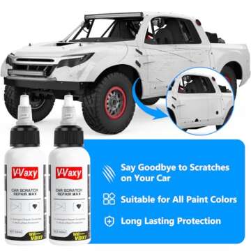 V-Vaxy Car Scratch Repair Wax,Car Buff Out Scratch, Car Paint Scratch Repair, Intelligent Repair Scratcher, Scratch Repair, Multi-Effect Protection(2PCS*50ml+2*Sponges)