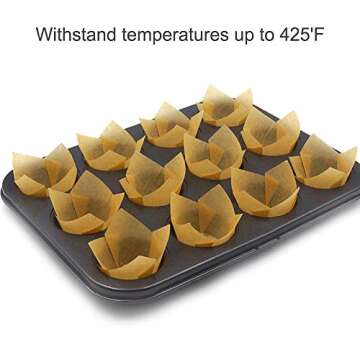 STARUBY Tulip Cupcake Liners for Perfect Presentation