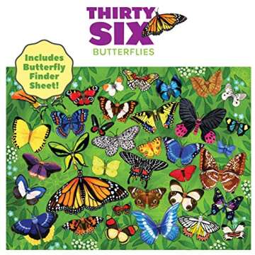 Crocodile Creek 36 Butterflies Educational Jigsaw Puzzle