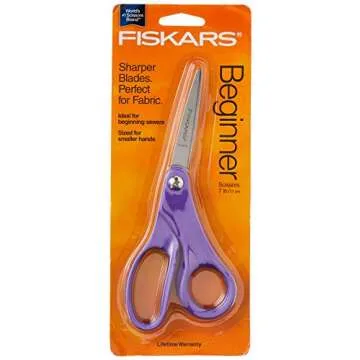 Fiskars 97047397J Beginner Sewing Scissors for Kids, 7-Inches