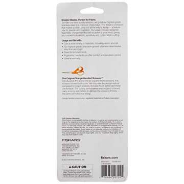 Fiskars 97047397J Beginner Sewing Scissors for Kids, 7-Inches