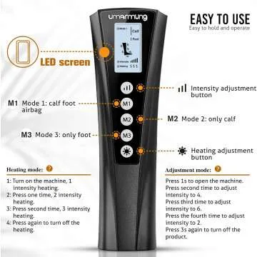 Compression Leg Massager with Heat for Pain Relief