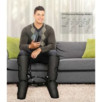 Compression Leg Massager with Heat for Pain Relief