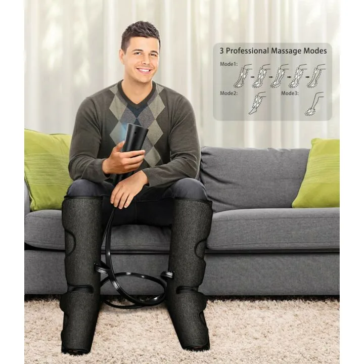 Compression Leg Massager with Heat for Pain Relief