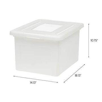 IRIS USA File Box Organizer for Letter Legal Sizes - 4 Pack